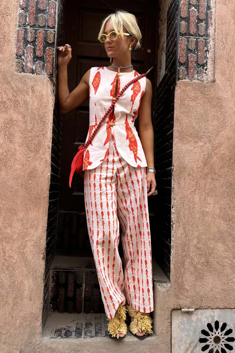 Cream Marina Marra Trousers Petite sold by Never Fully Dressed product image thumbnail 2