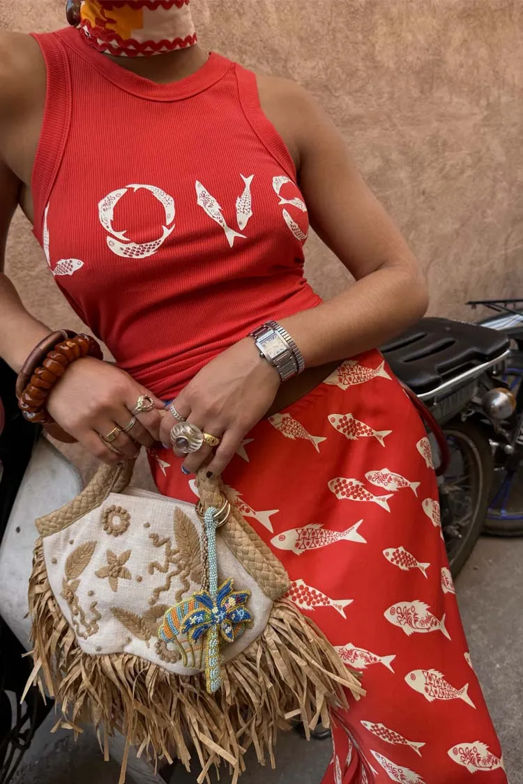 Red Fish Love Tank Top sold by Never Fully Dressed product image thumbnail 4