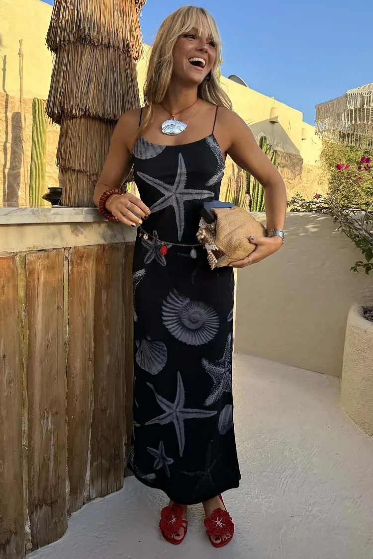 Black Seashell Mesh Cami Dress sold by Never Fully Dressed product image thumbnail 4