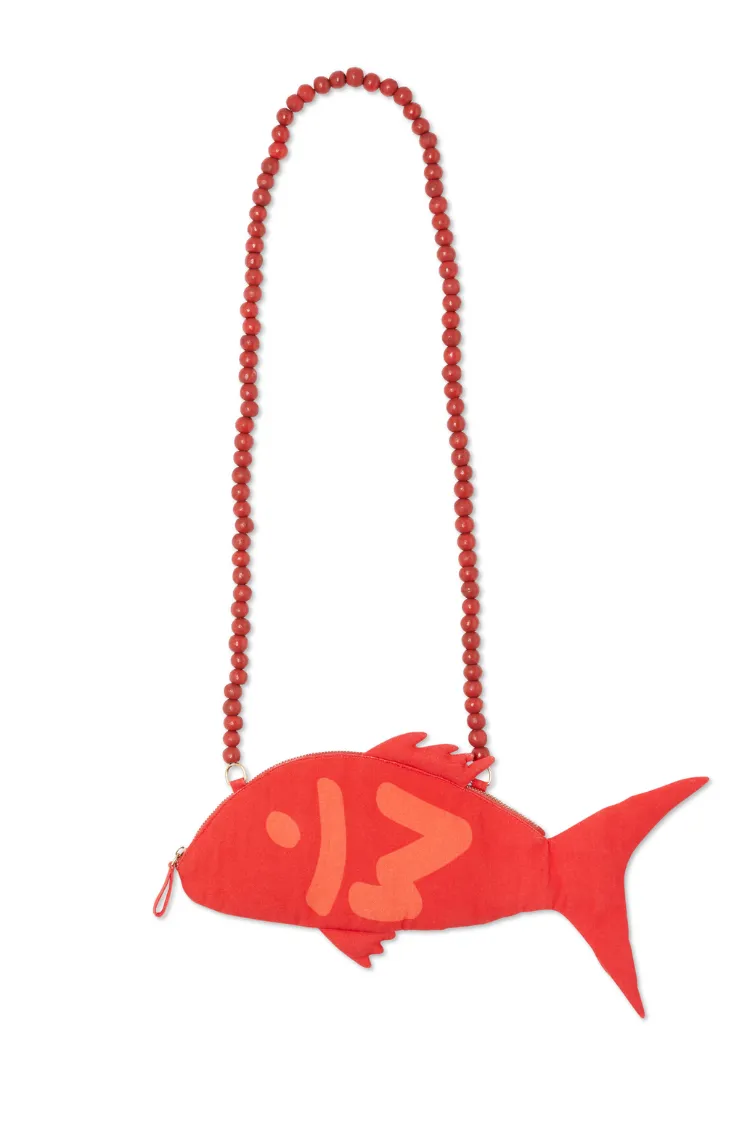 Red Fish Tote Bag sold by Never Fully Dressed product image thumbnail 5