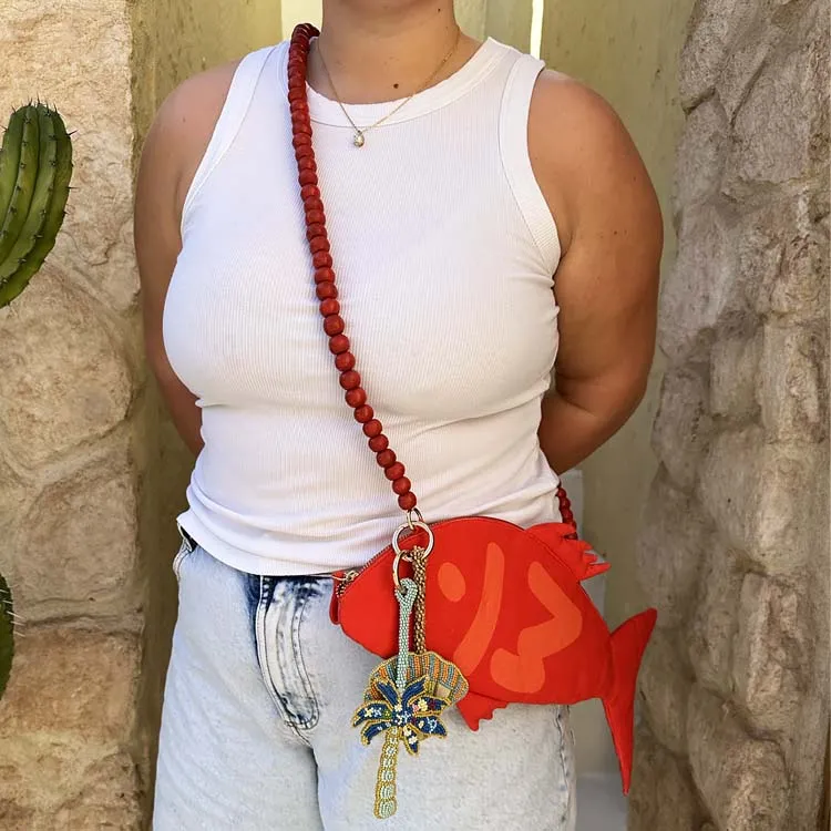 Red Fish Tote Bag sold by Never Fully Dressed