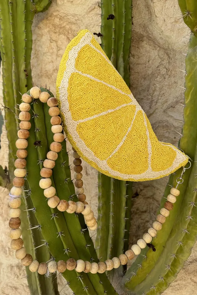 Lemon Beaded Bag sold by Never Fully Dressed product image thumbnail 2