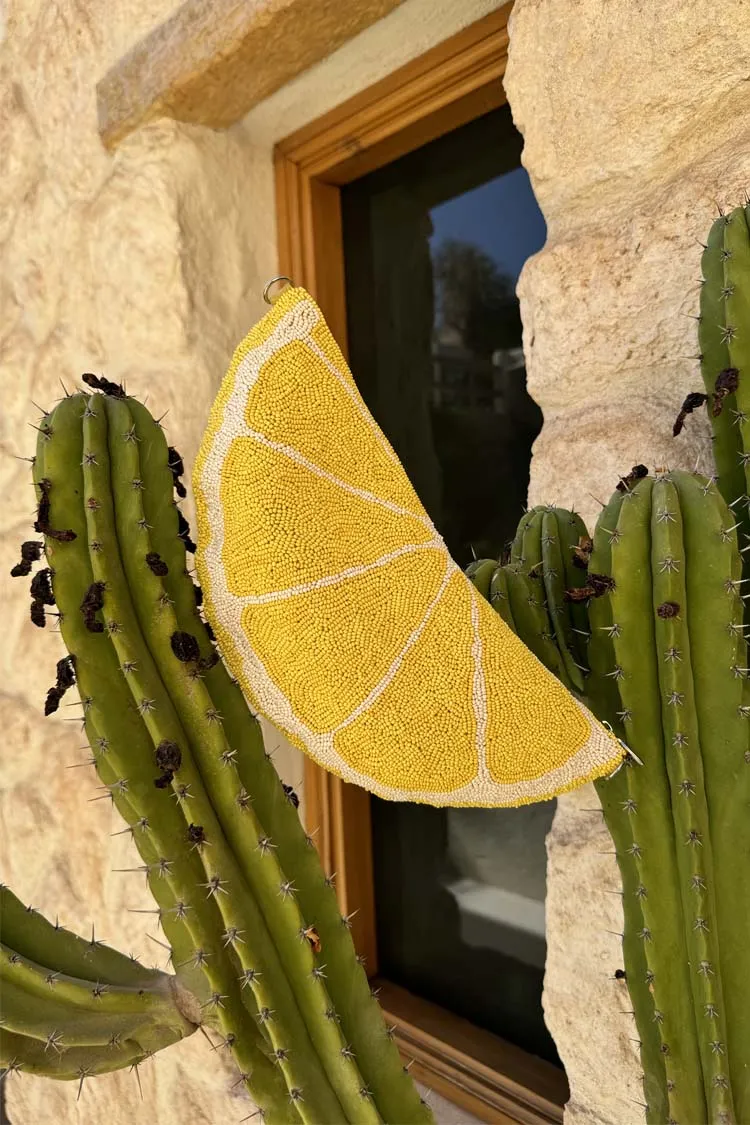 Lemon Beaded Bag sold by Never Fully Dressed product image thumbnail 4