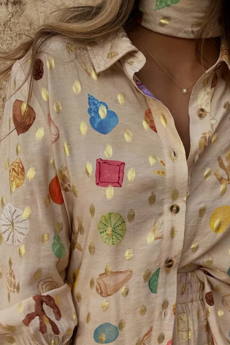 Cream Shell Geanie Shirt sold by Never Fully Dressed product image thumbnail 3