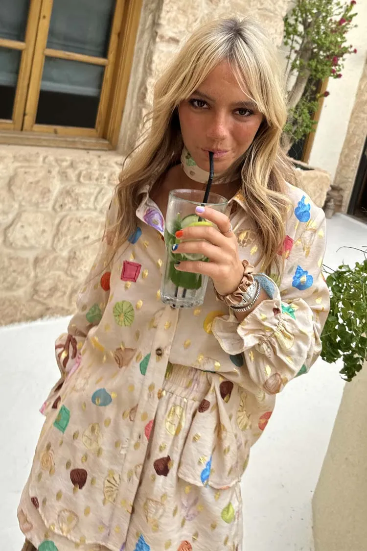 Cream Shell Geanie Shirt sold by Never Fully Dressed product image thumbnail 5