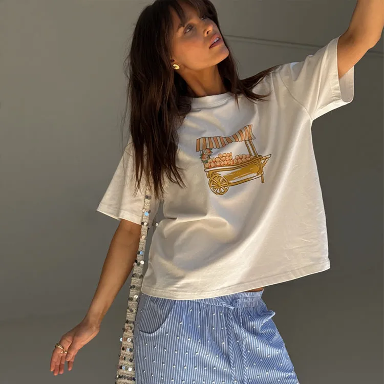 Orange Cart T-Shirt sold by Never Fully Dressed