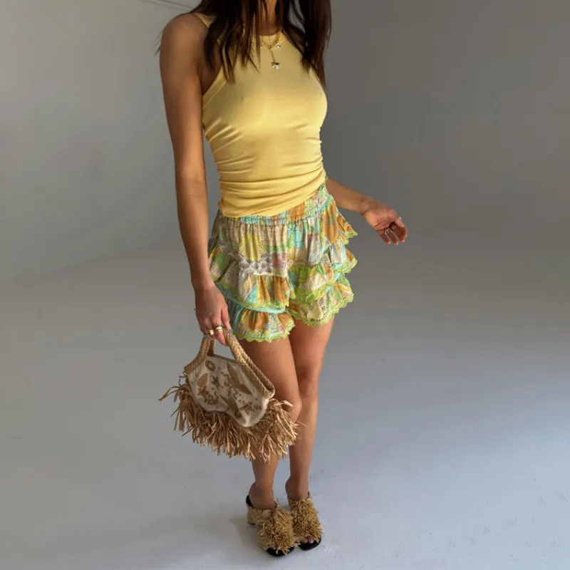 Isla Ruffle Shorts made by Never Fully Dressed