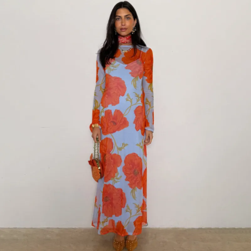 Blue Poppy Aria Dress Petite sold by Never Fully Dressed