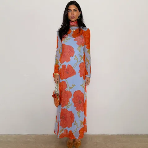 Blue Poppy Aria Dress Petite sold by Never Fully Dressed