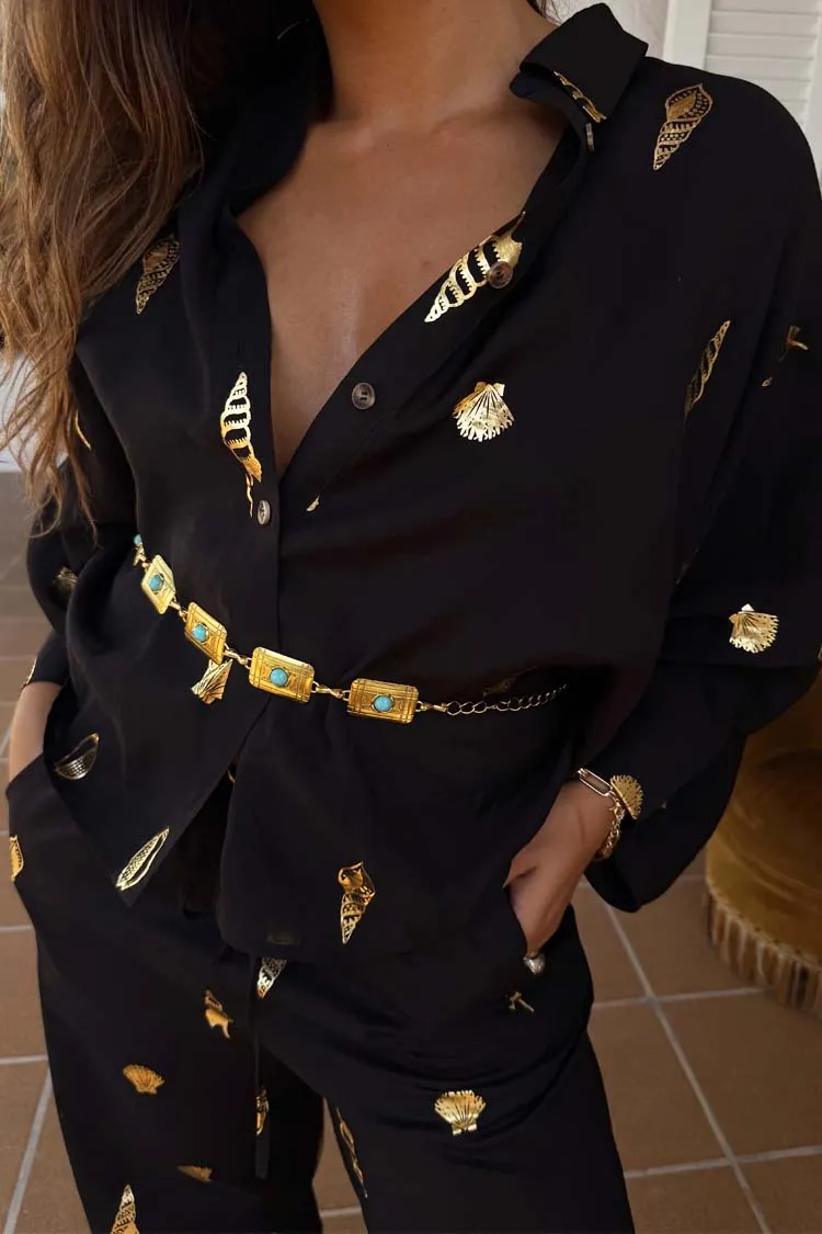 Black Shell Cape Shirt sold by Never Fully Dressed product image thumbnail 3