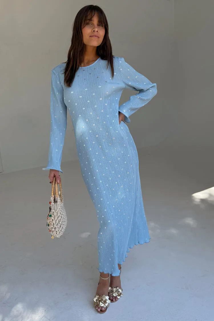 Blue Plisse Chloe Dress sold by Never Fully Dressed product image thumbnail 4