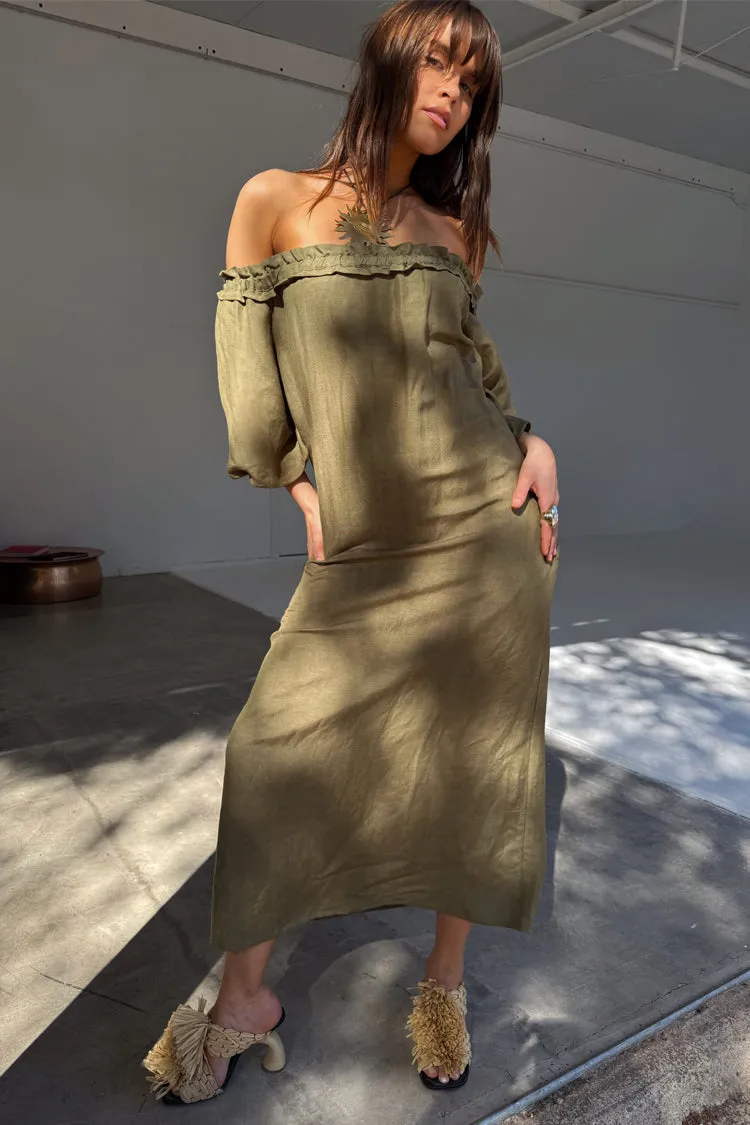 Khaki Ella Dress sold by Never Fully Dressed product image thumbnail 5