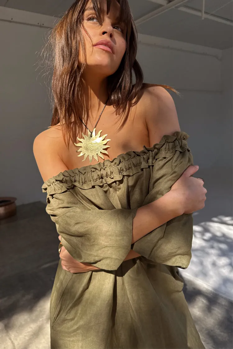 Khaki Ella Dress sold by Never Fully Dressed product image thumbnail 3