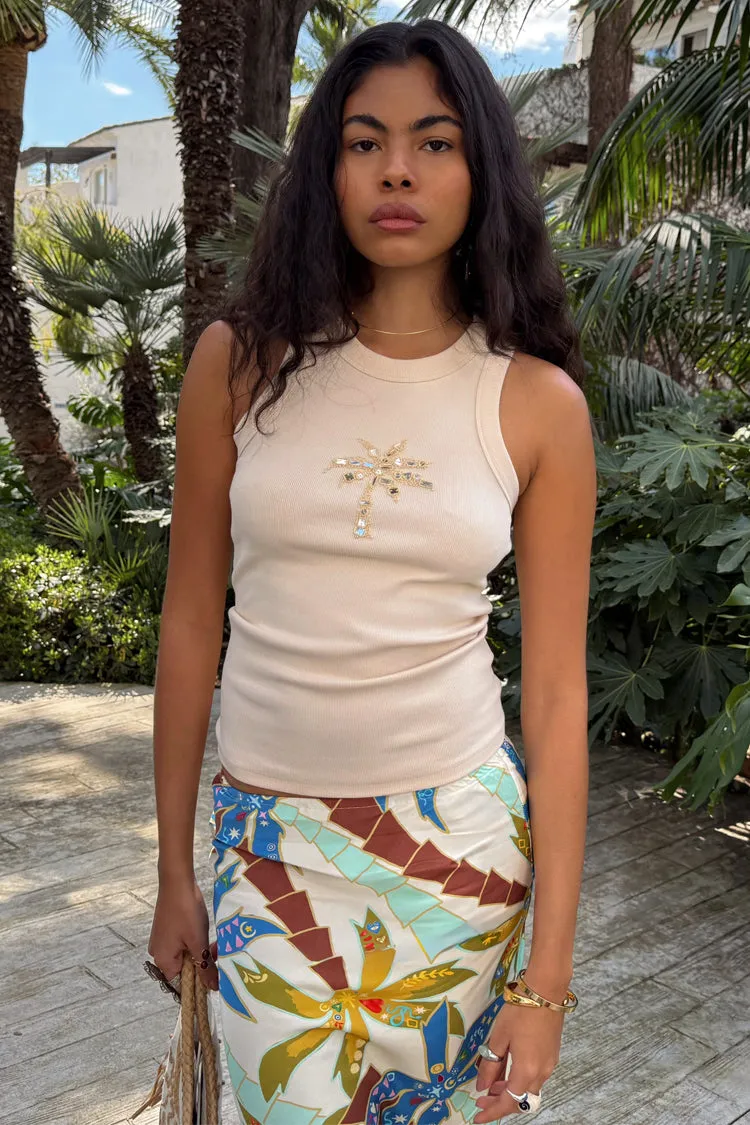 Beaded Palm Rib Tank Top sold by Never Fully Dressed product image thumbnail 2