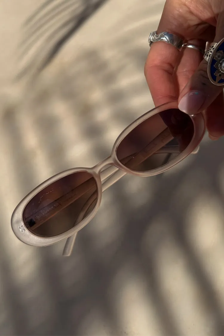 Cream Oval Sunglasses sold by Never Fully Dressed product image thumbnail 3