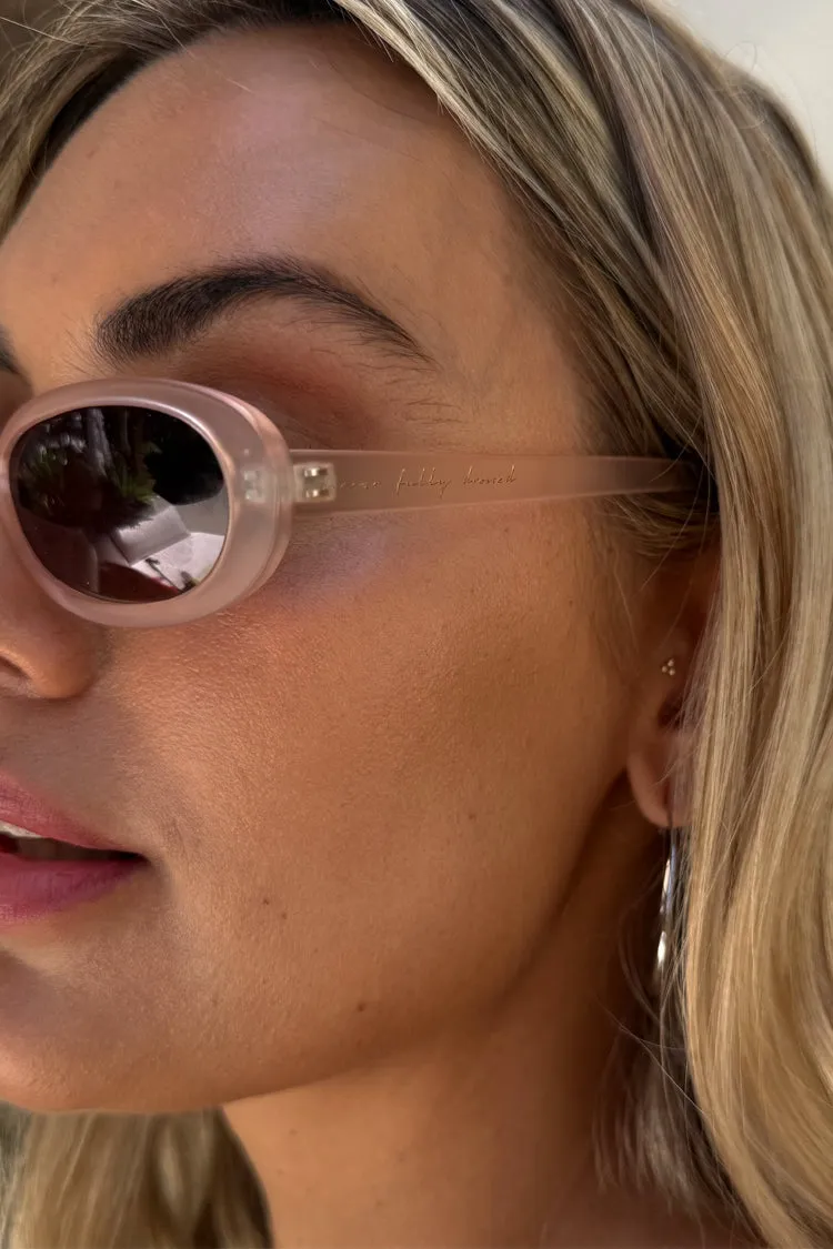 Cream Oval Sunglasses sold by Never Fully Dressed product image thumbnail 4