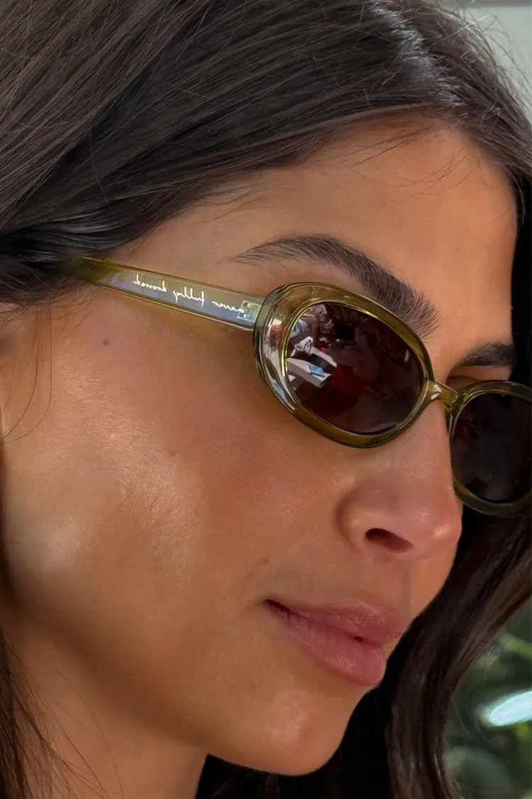 Olive Oval Sunglasses sold by Never Fully Dressed product image thumbnail 4