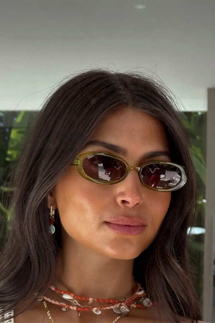 Olive Oval Sunglasses sold by Never Fully Dressed product image thumbnail 2