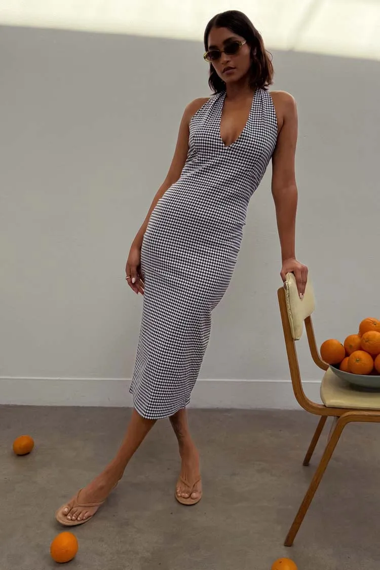 Gingham Halterneck Dress sold by Never Fully Dressed product image thumbnail 2
