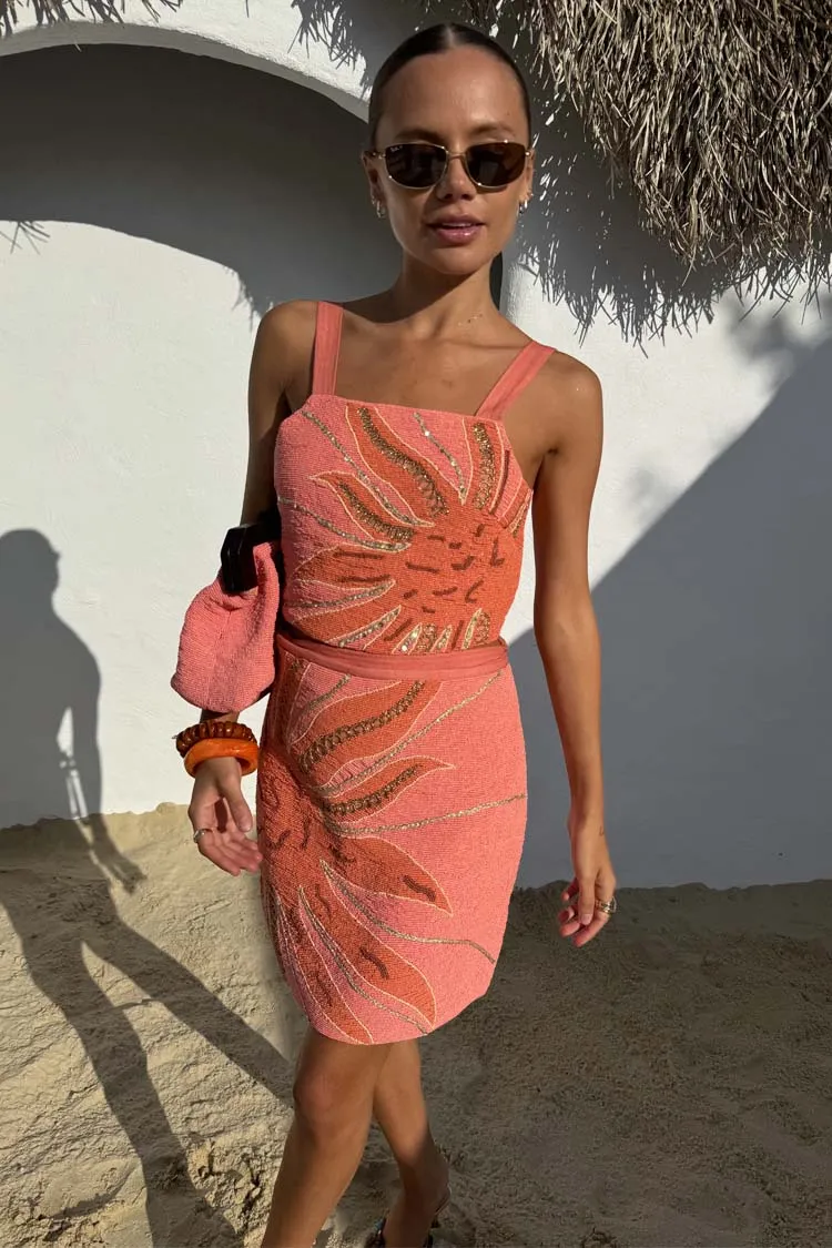 Pink Sol Beaded Wrap Skirt sold by Never Fully Dressed product image thumbnail 4