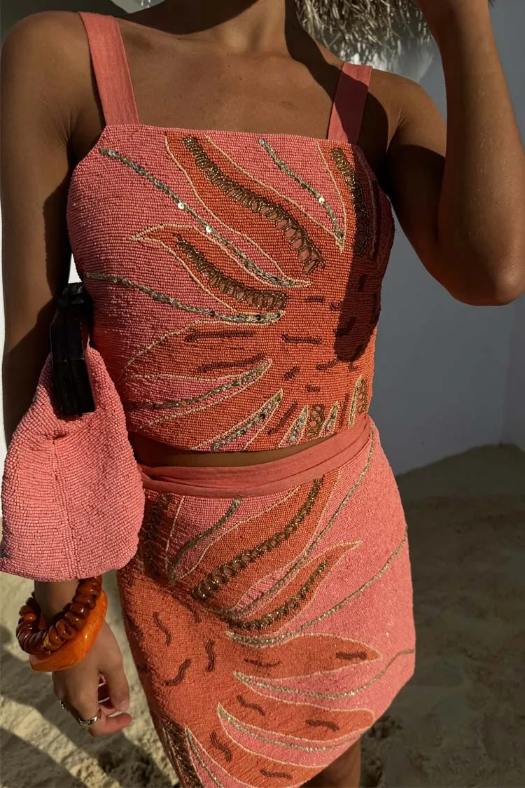 Pink Sol Beaded Top sold by Never Fully Dressed product image thumbnail 3