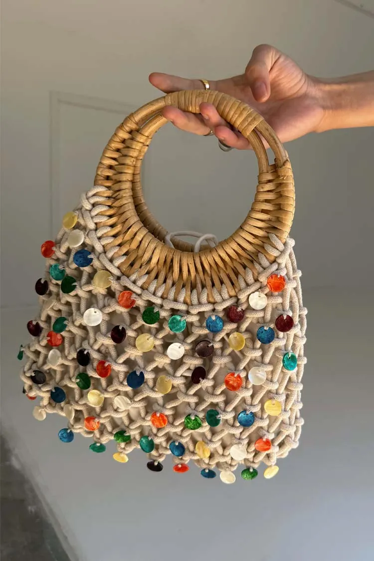 Multi Shell Macrame Bag sold by Never Fully Dressed product image thumbnail 3