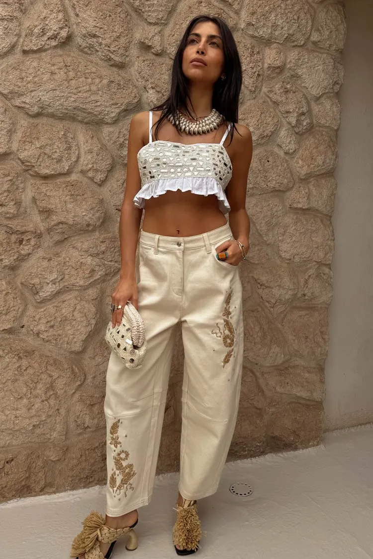 Cream Mirror Gabbi Top sold by Never Fully Dressed product image thumbnail 3