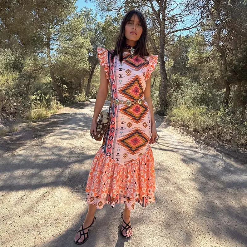 Bridget Print Frida Dress sold by Never Fully Dressed