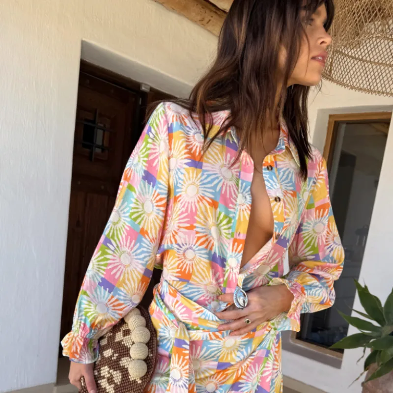 Check Sun Geanie Shirt sold by Never Fully Dressed