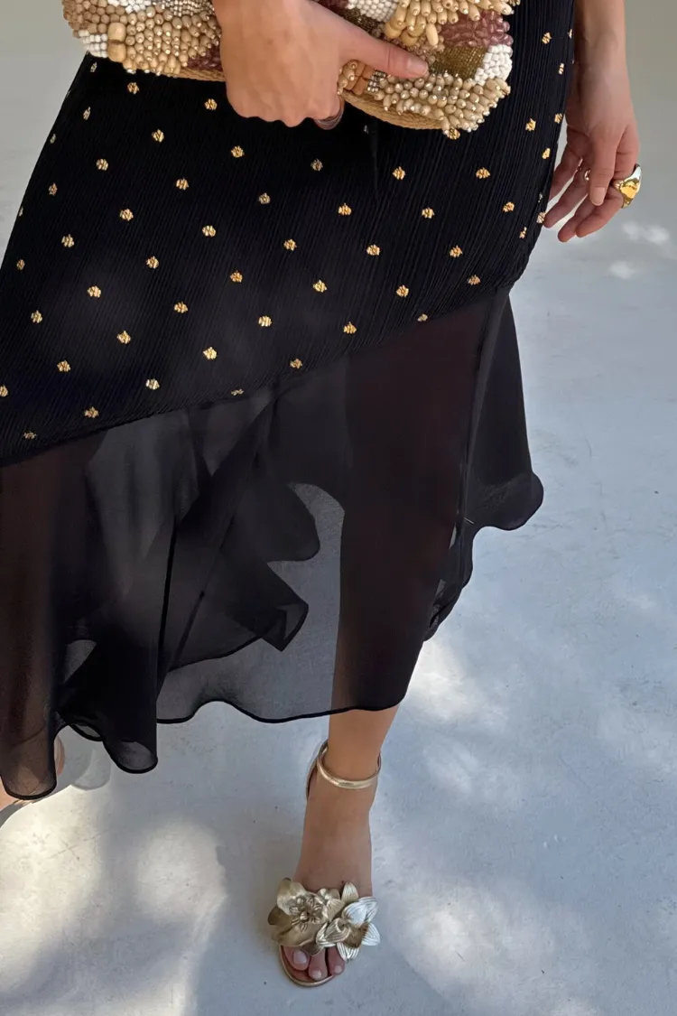 Black Plisse Fifi Dress sold by Never Fully Dressed product image thumbnail 5