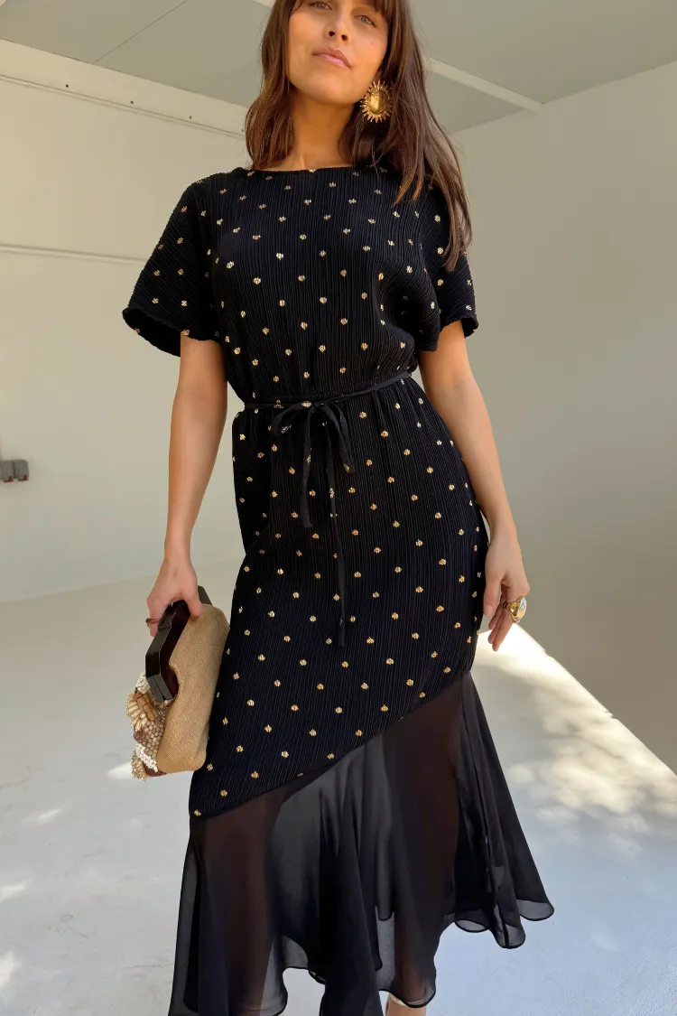 Black Plisse Fifi Dress sold by Never Fully Dressed product image thumbnail 2