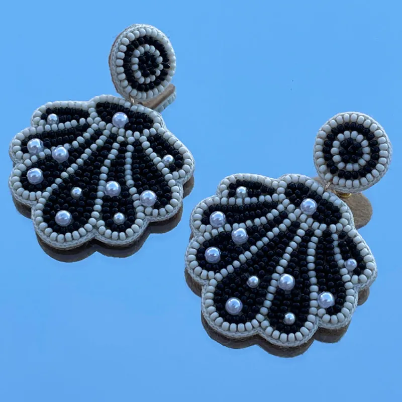 Beaded Shell Earrings sold by Never Fully Dressed