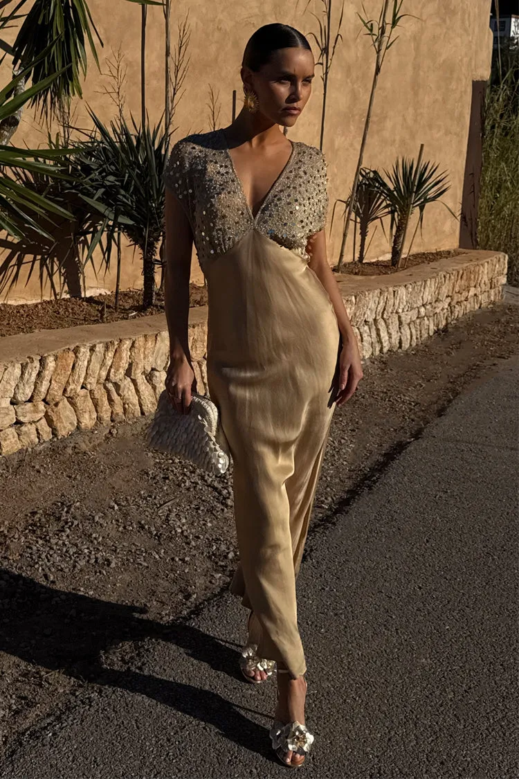 Gold Sequin Elodie Dress sold by Never Fully Dressed product image thumbnail 3