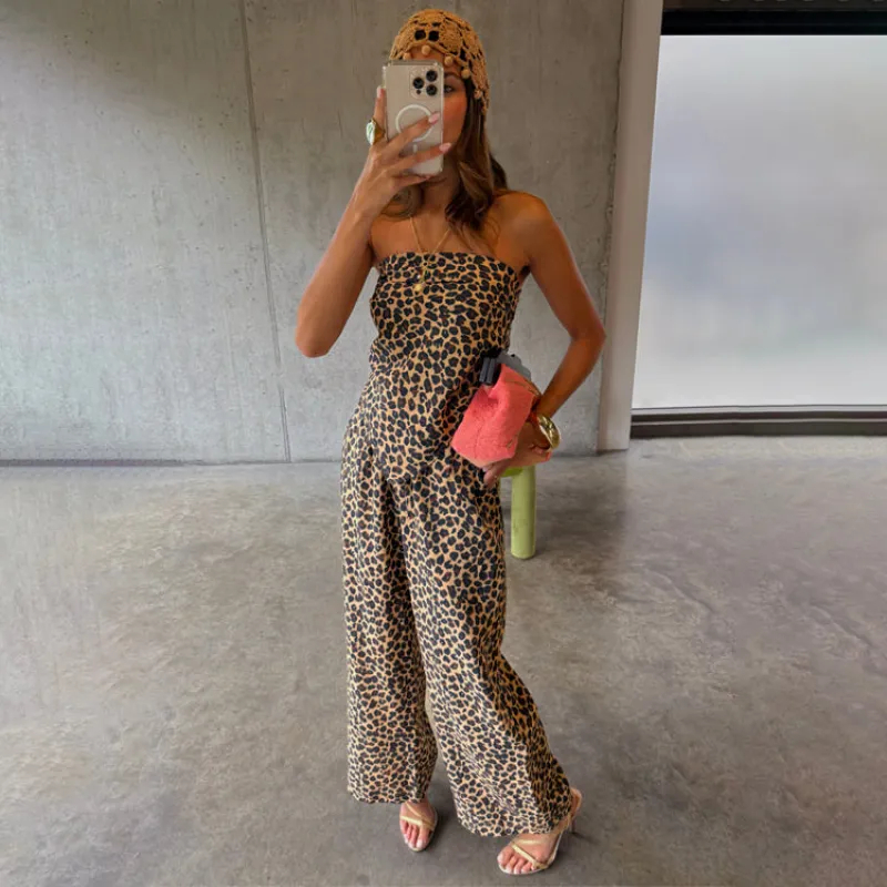 Lucia Leopard Elissa Trousers sold by Never Fully Dressed