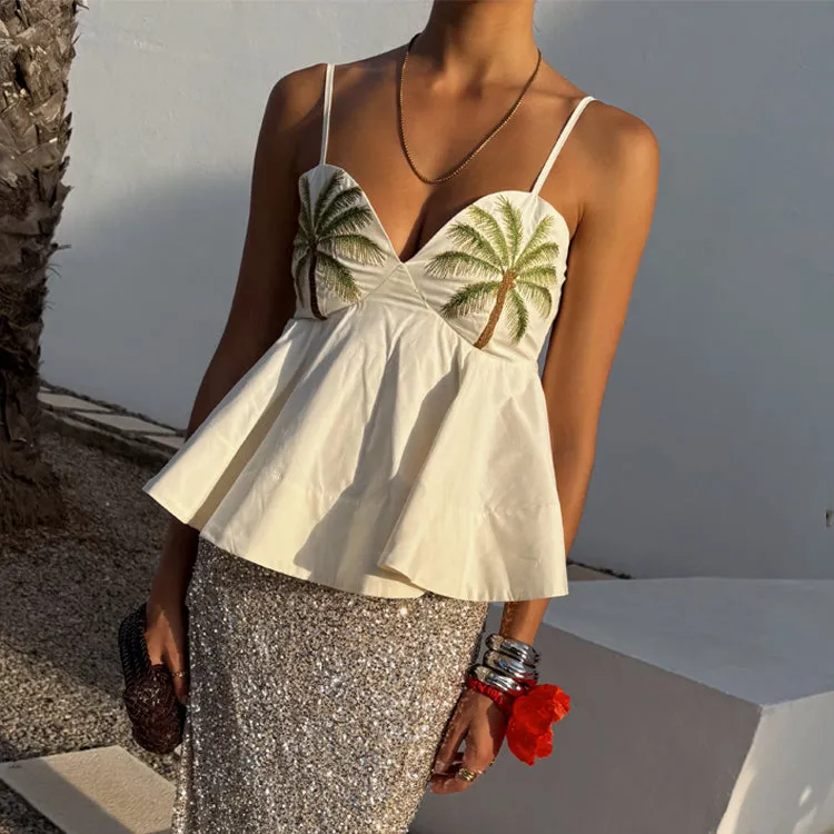 Ivory Palm Nara Top sold by Never Fully Dressed
