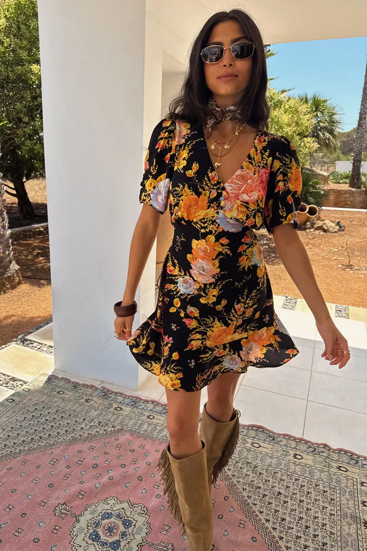 Black Sofia Mini Tea Dress sold by Never Fully Dressed product image thumbnail 2