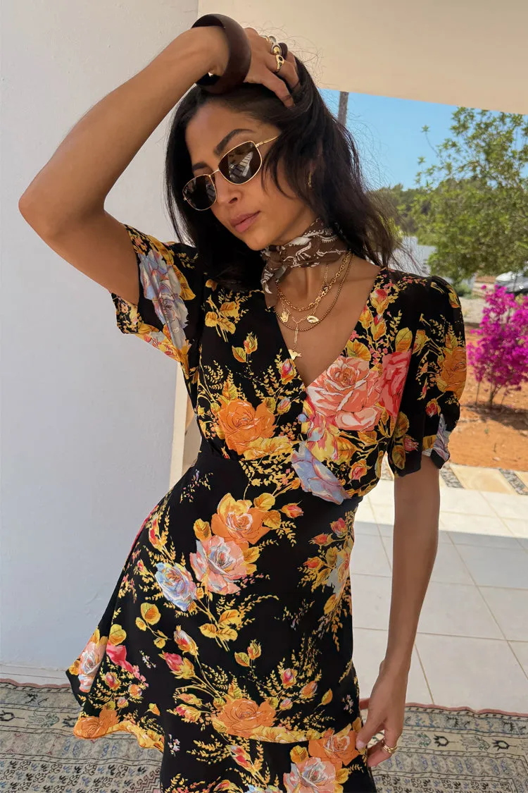 Black Sofia Mini Tea Dress sold by Never Fully Dressed product image thumbnail 5