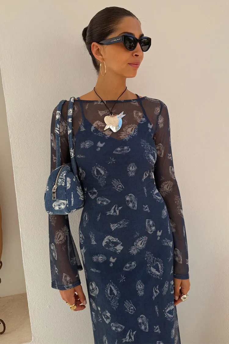 Denim Deloris Mesh Dress sold by Never Fully Dressed product image thumbnail 5