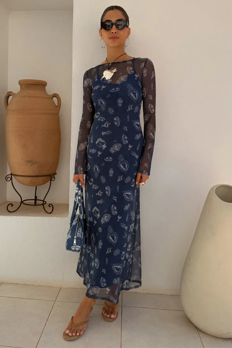 Denim Deloris Mesh Dress sold by Never Fully Dressed product image thumbnail 4