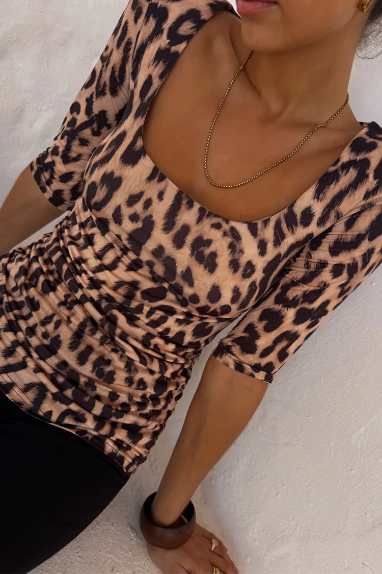 Leopard Jersey Top sold by Never Fully Dressed product image thumbnail 5
