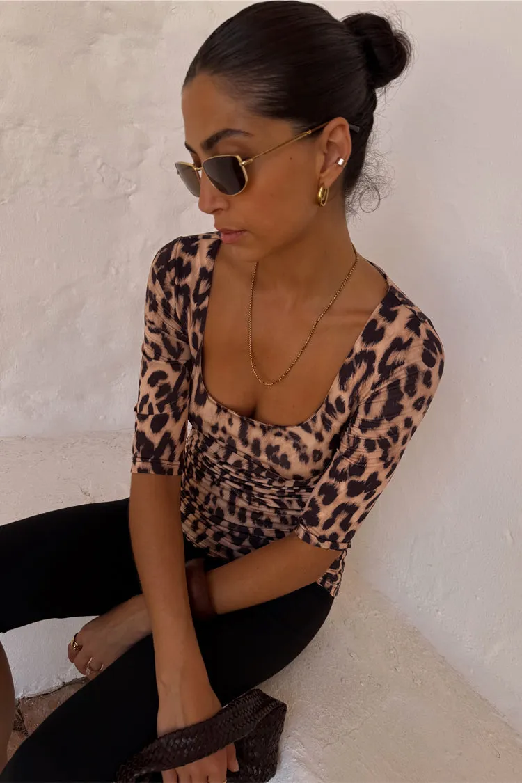 Leopard Jersey Top sold by Never Fully Dressed product image thumbnail 3