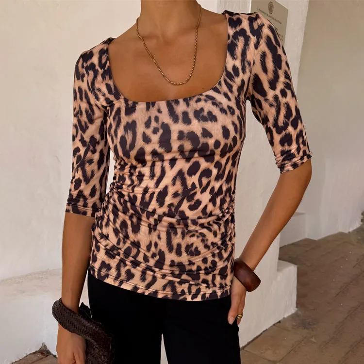 Leopard Jersey Top sold by Never Fully Dressed