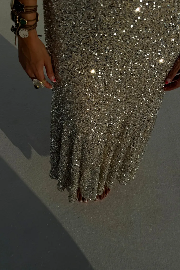 Silver Sequin Erin Dress sold by Never Fully Dressed product image thumbnail 4