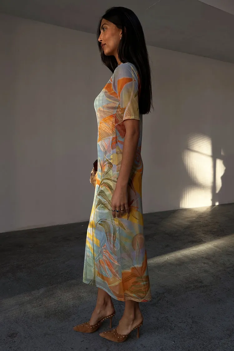 Sky Sydney Mesh Midi Dress sold by Never Fully Dressed product image thumbnail 4