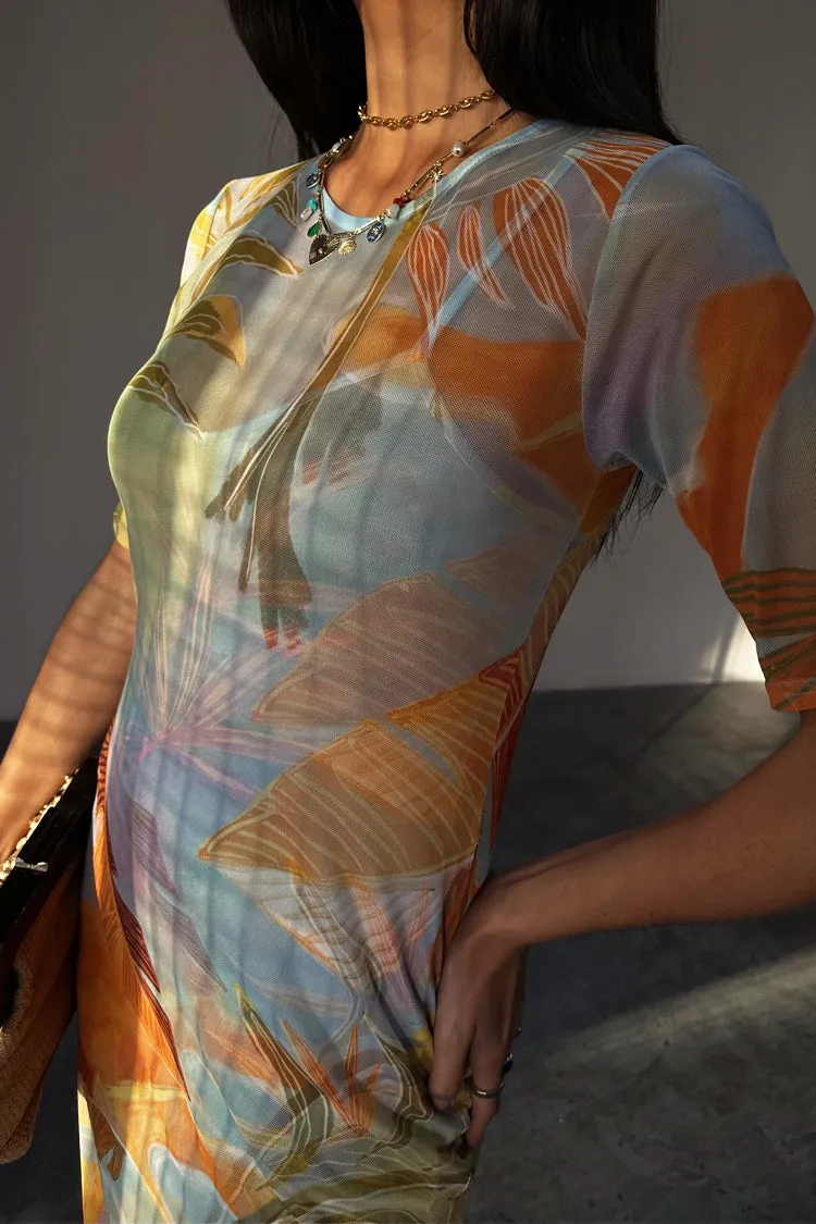 Sky Sydney Mesh Midi Dress sold by Never Fully Dressed product image thumbnail 3