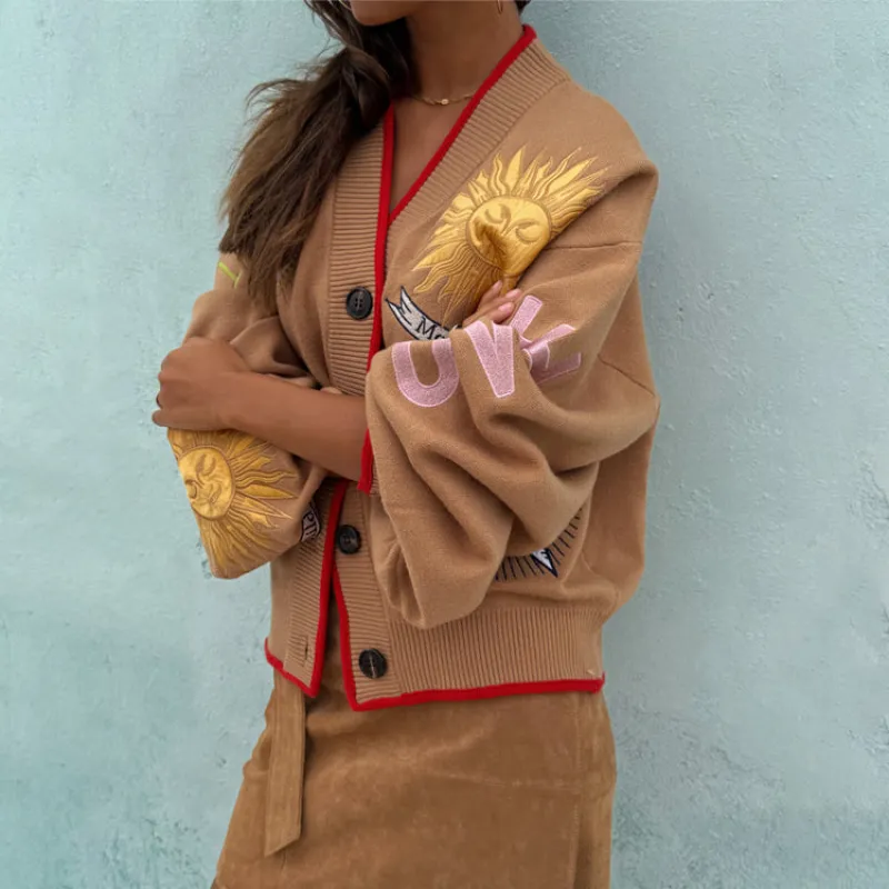 Camel Mystical Cardigan sold by Never Fully Dressed