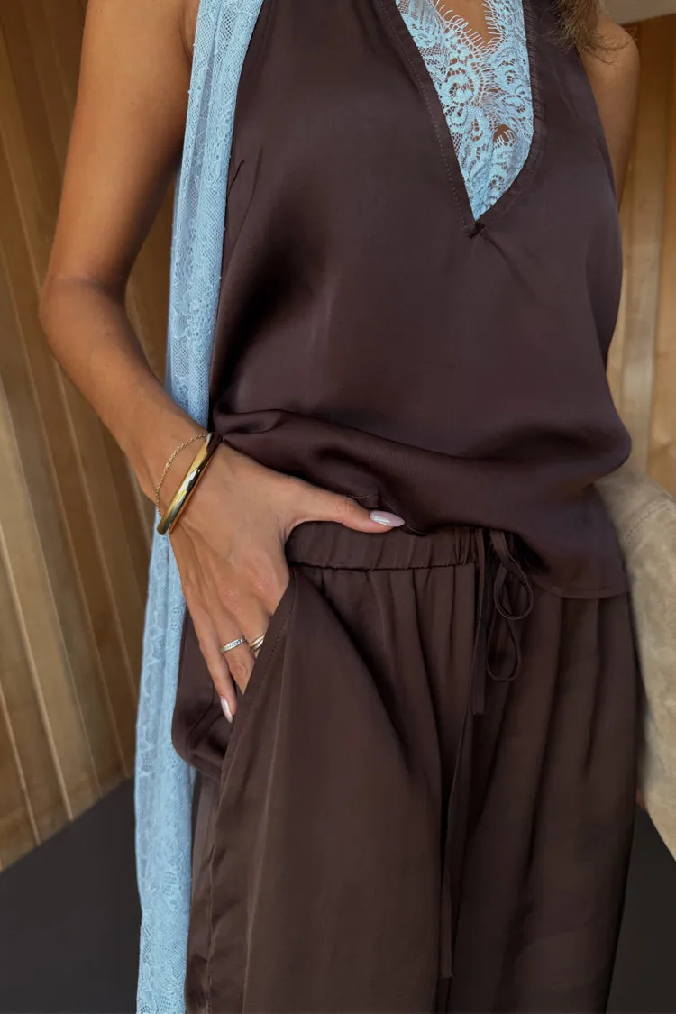 Chocolate Naomi Cargo Trousers sold by Never Fully Dressed product image thumbnail 3