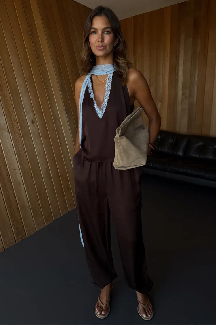 Chocolate Naomi Cargo Trousers sold by Never Fully Dressed product image thumbnail 5