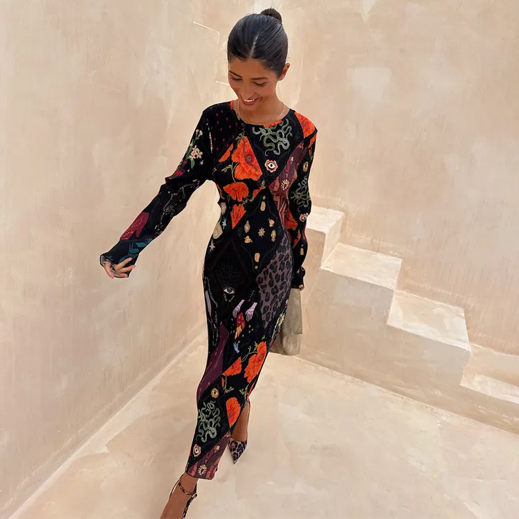 Night Garden Gaia Plisse Dress sold by Never Fully Dressed