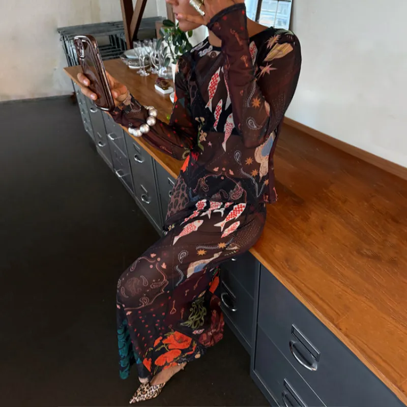 Night Garden Mesh Dorris Skirt sold by Never Fully Dressed